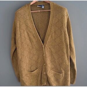 Liz Claiborne Lizsport 90s Grunge Vtg Cardigan Sweater S Baggy Oversized Earthy